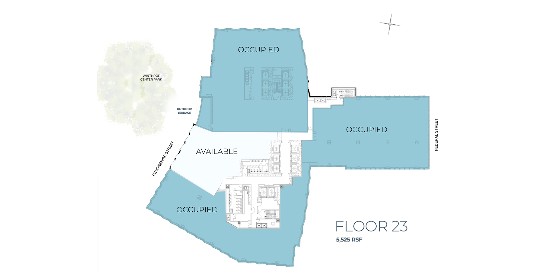 Floor 23 floor plan — 5,525 RSF